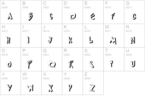 DiPed Thick uppercase A-Z preview