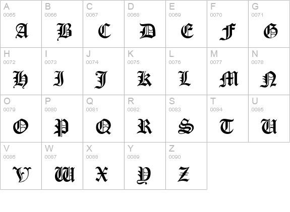 Diploma Regular uppercase A-Z preview