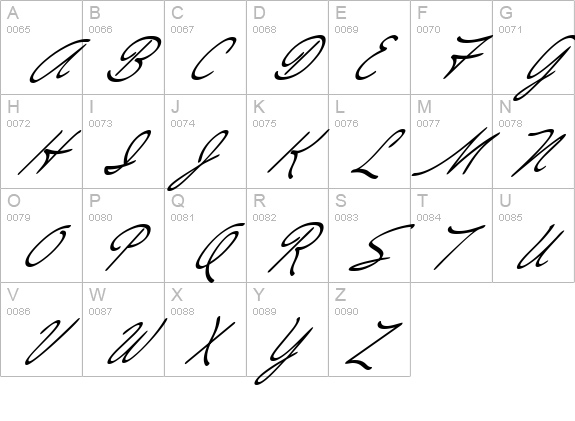 Directors ScriptBig Caps uppercase A-Z preview