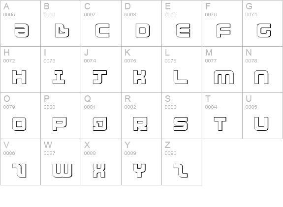 Direktor 3D uppercase A-Z preview