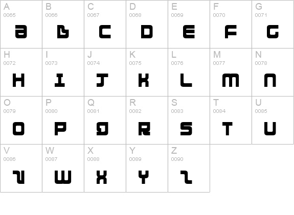 Direktor Condensed uppercase A-Z preview