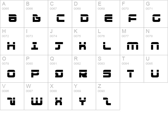 Direktor Laser uppercase A-Z preview