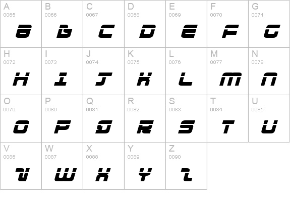 Direktor Laser Italic uppercase A-Z preview