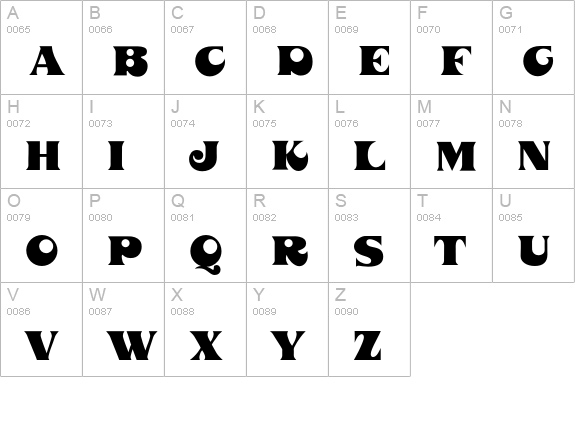 Dirigent uppercase A-Z preview