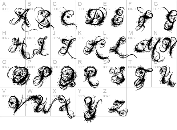 Dirt Bag uppercase A-Z preview