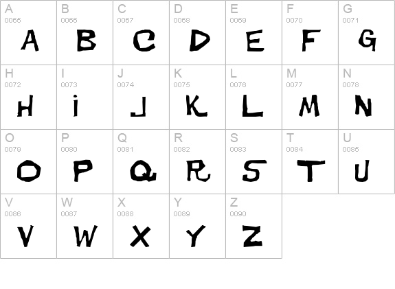 DirtDevil uppercase A-Z preview