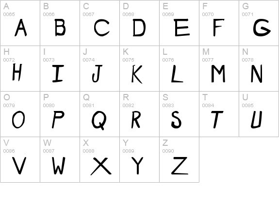 Dirty Duo uppercase A-Z preview