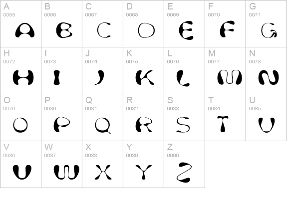 Dirty-Three uppercase A-Z preview