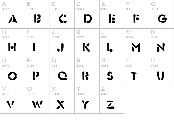 Dirty25-Bold uppercase A-Z preview