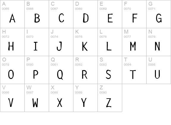 Dirty30-Bold uppercase A-Z preview