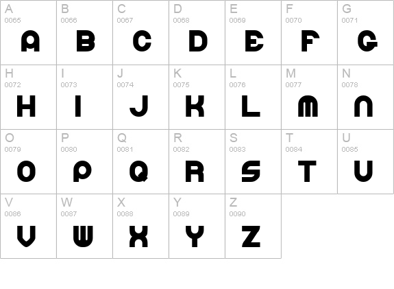 DirtyClutch uppercase A-Z preview