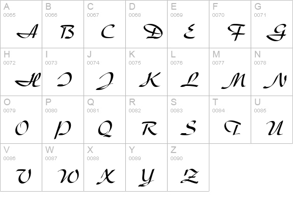 Disciple-Regular uppercase A-Z preview