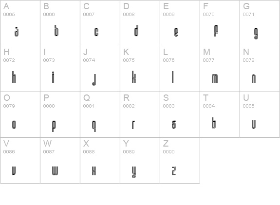 Disco 1 uppercase A-Z preview