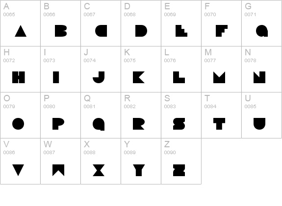 Disco Deck uppercase A-Z preview