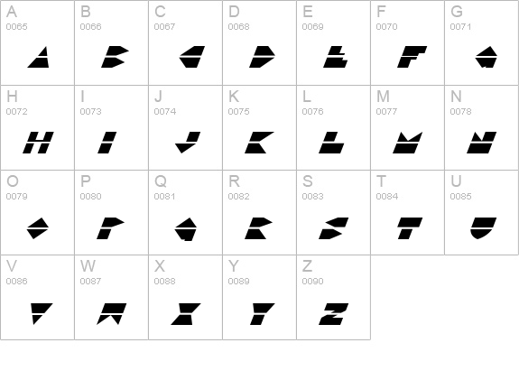 Disco Dork Italic uppercase A-Z preview