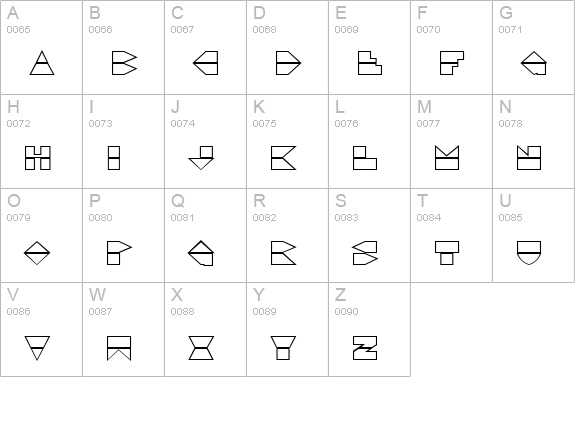 Disco Dork Outline uppercase A-Z preview