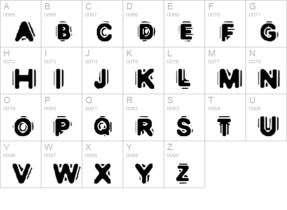 DISCOBOX uppercase A-Z preview