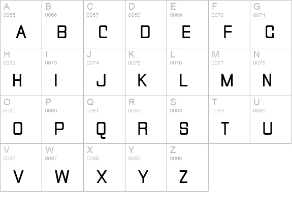 Discognate uppercase A-Z preview