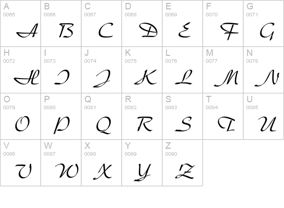 Diskus  uppercase A-Z preview