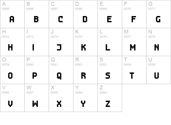 DisposableDroid BB Bold uppercase A-Z preview