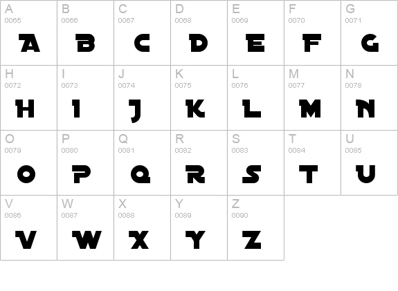 Distant Galaxy Alternate uppercase A-Z preview