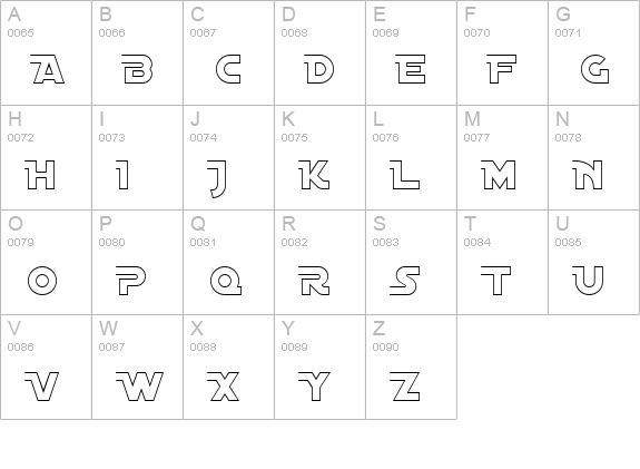 Distant Galaxy AltOutline uppercase A-Z preview