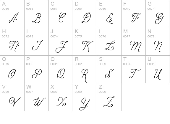 DistilleryScript uppercase A-Z preview