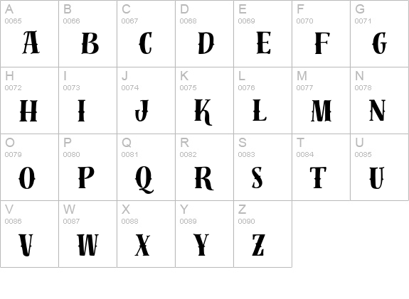 DistilleryStrong uppercase A-Z preview