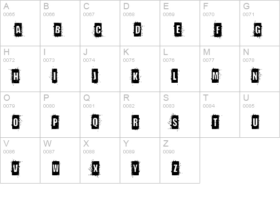 Distort You A Lesson uppercase A-Z preview