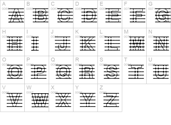 distracted musician uppercase A-Z preview
