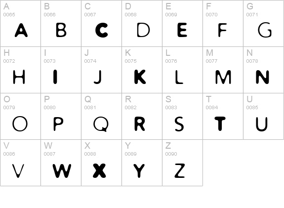 Distro Mix uppercase A-Z preview