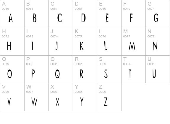 Ditnees uppercase A-Z preview