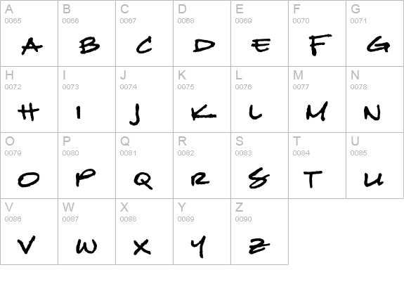 Divine uppercase A-Z preview