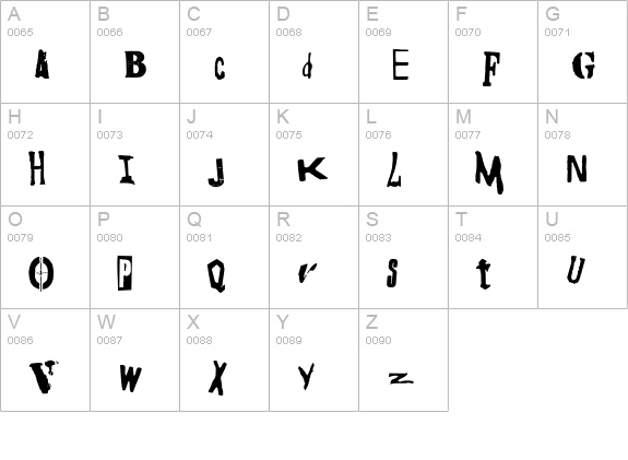 DIY One uppercase A-Z preview