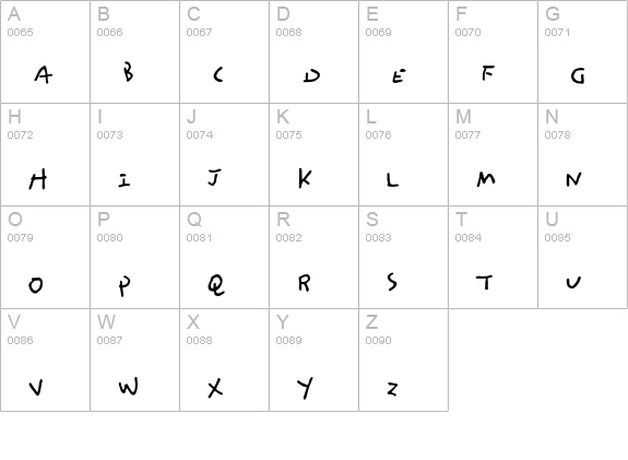 Dizzy-Alternate uppercase A-Z preview