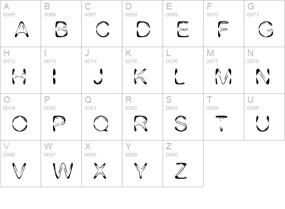 DJ 4Skin uppercase A-Z preview