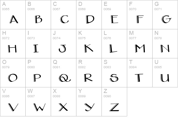 DJ Classic uppercase A-Z preview
