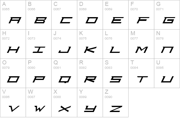 Dj Courageous uppercase A-Z preview
