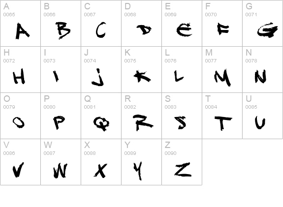 DJ Gross uppercase A-Z preview
