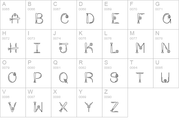 DJ Hardball uppercase A-Z preview