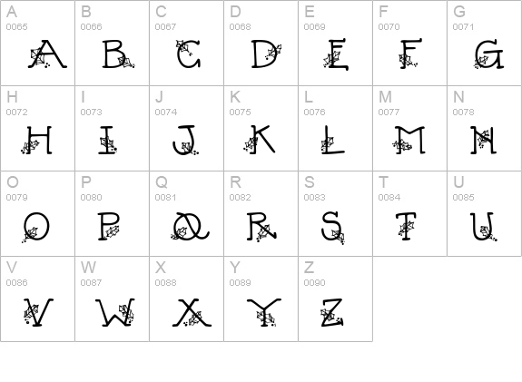 DJ Holly Days uppercase A-Z preview