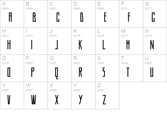 DK Americain uppercase A-Z preview