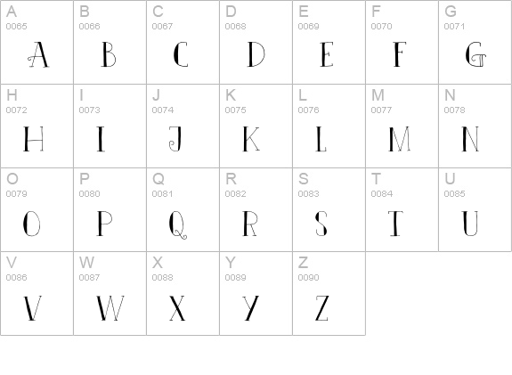 DK Clair De Lune uppercase A-Z preview