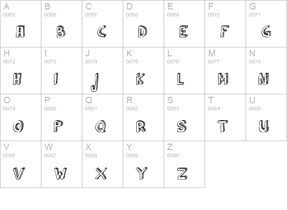 DK Cul De Sac uppercase A-Z preview