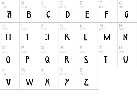 DK Himmelblau uppercase A-Z preview