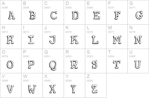 DK Koerier uppercase A-Z preview