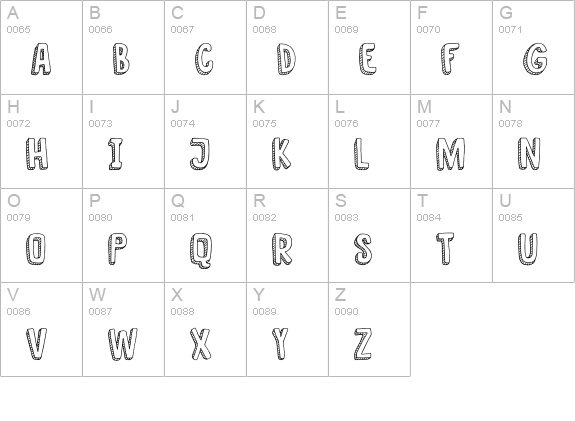 DK Nanuk uppercase A-Z preview