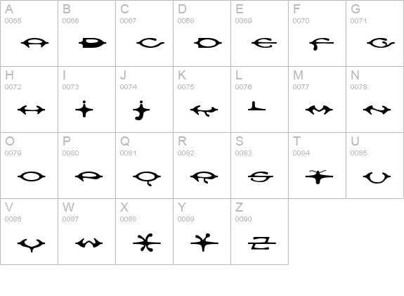 DNA ad uppercase A-Z preview