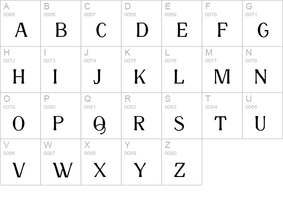 Doctor uppercase A-Z preview