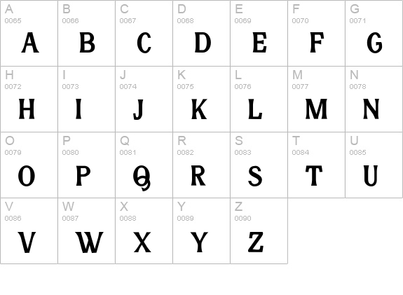 DoctorBold uppercase A-Z preview